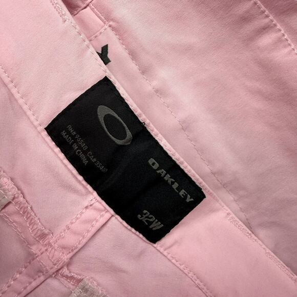 Oakley Shorts Mens 32 Pink Chino Lightweight Performance Tech Pockets Preppy 12" - Picture 8 of 10